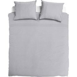 Luxe dekbedovertrek - Egyptisch percal katoen - 140x200/220 - licht grijs