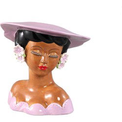 PTMD Bloempot Lady - 26x23x28 cm - Keramiek - Paars