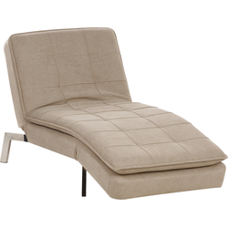 Beliani LOIRET - Chaise longue-Beige-Polyester