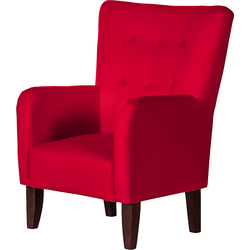 Fauteuil Karla - rode geweven stof, Jack and Alice