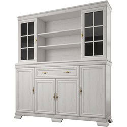 Meubella - Buffetkast Kresto - Wit eiken - 168 cm