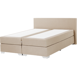 Beliani PRESIDENT - Tweepersoonsbed-Beige-Polyester