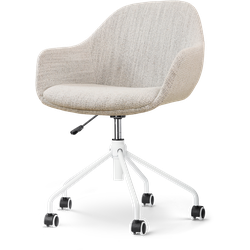 Nout-Mae bureaustoel beige gemêleerd - wit onderstel
