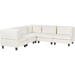 UNSTAD - 5-zitsbank modulair - Gebroken wit - Rechts -  Polyester
