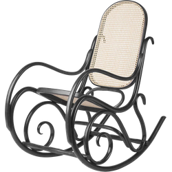 Felicia houten schommelstoel zwart gebeitst