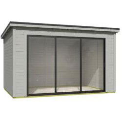 Blokhut Pernilla 385x295 Platinum Grey
