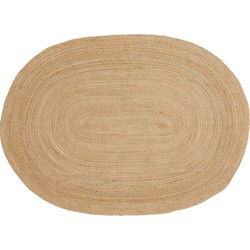 House Nordic Vloerkleed Bombay Jute Naturel Ovaal 140x200cm
