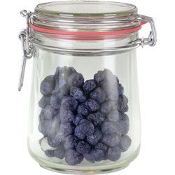 Weckpot/inmaakpot - glas - 720 ml - beugelsluiting - transparant - Weckpotten
