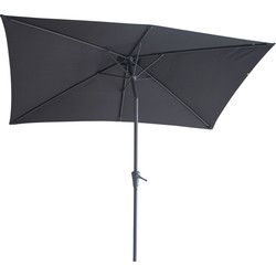 4gardenz® Parasol Rechthoek 150X250cm Kantelbaar - Balkonparasol Grijs