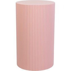 Side Table / Pillar- Cylinder - MDF - Light Pink -30x54cm