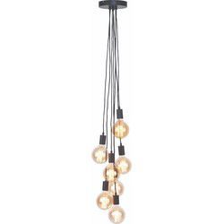 Hanglamp Oslo - Zwart - 35x35x150cm - 7L