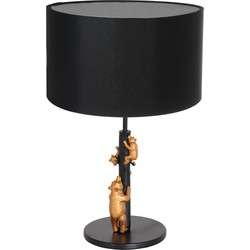 Anne Light and home tafellamp Animaux - zwart - metaal - 20 cm - E27 fitting - 7203ZW