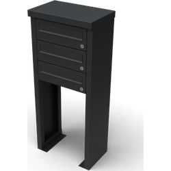 Multibox brievenbus 1 breed 3 hoog zwart