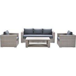Garden Impressions Tennessee loungeset 4-delig vintage willow - texfiber