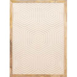 PTMD Wandpaneel Elasah - 76x3x102 cm - Hout - Creme