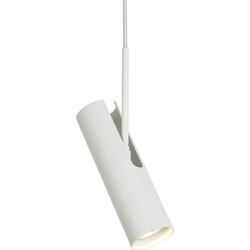 Minimalistische, elegante, verstelbare plafondlamp - wit