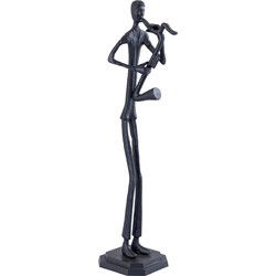 PTMD Deco Object Kali - 16x16x70 cm - Aluminium - Zwart