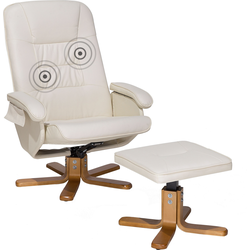 Beliani RELAXPRO - TV-fauteuil-Beige-Kunstleer