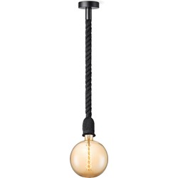 Home sweet home hanglamp Leonardo zwart Spiral g180 - amber