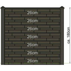 Berton sleufpaal Reest wit/grijs tussenmodel 246 cm Tuindeco
