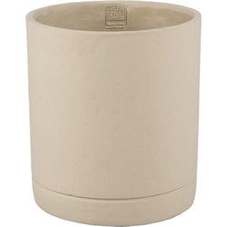 PTMD Bloempot Vik - 24x24x27 cm - Cement - Taupe
