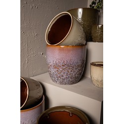 PTMD Bloempot Harper - 17x17x15 cm - Keramiek - Creme