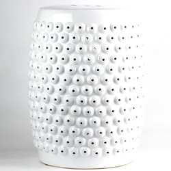 Fine Asianliving Keramische Kruk Wit Dots Handgemaakt D33xH46cm