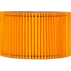 Scandinavische stijl - Gevouwen papieren Lampenkap - Rond - Oranje - ø40 x 20 cm - E27 fitting - Ontworpen voor Vloerlampen en Pendellamp - Geschikt voor woonkamers en slaapkamers