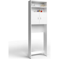 Wasmachinekast Wit 195x63x20cm