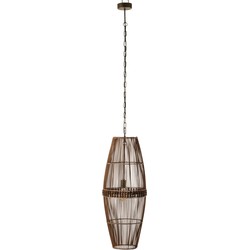 J-line - Lamp Hanging Ona Bamboe Naturel - 37x37x198cm