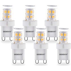 Groenovatie G9 LED Lamp 2W Extra Klein Warm Wit 6-Pack