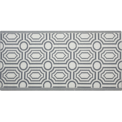 BIDAR - Outdoor kleed - Donkergrijs - 90 x 180 cm - Polypropyleen