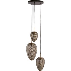 Hanglamp Yaelle - Antiek Brons - Ø36cm - 3L