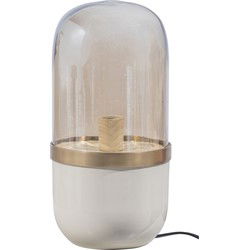 WOOOD Exclusive Flora Tafellamp Metaal/glas Grijs