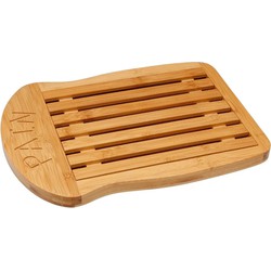 5Five Broodplank met opvangbak - bamboe - bruin - 34 x 26 cm - Snijplanken