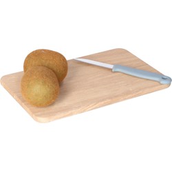 Kesper Ontbijtplankjes set 3x stuks - berkenhout - 22 x 14 cm - beige - Snijplanken