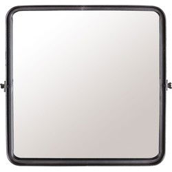 Dutchbone Poke Spiegel/ Wandspiegel Vierkant 40x40 cm Zwart