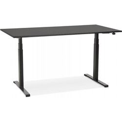 TRONIK elektrisch zit-sta bureau 140x70x127 cm Zwart