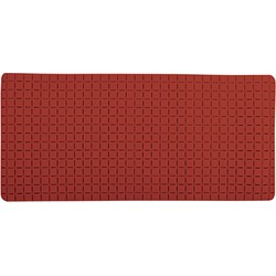 MSV Douche/bad anti-slip mat badkamer - rubber - terracotta -i¿½A 76 x 36 cm - Badmatjes