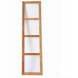 Decopatent® Staande Bamboe handdoeken Ladder Rek - badkamer handdoekhouder voor tegen de muur - handdoekladder - handdoekrek