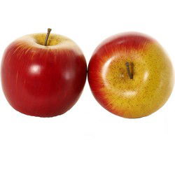 Bellatio Kunstfruit appel - decoratievrucht - 8 cm - decofruit - Kunstbloemen