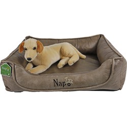 Nap'zzz divan leatherlook duo donkerbruin/bruin 90x70 cm