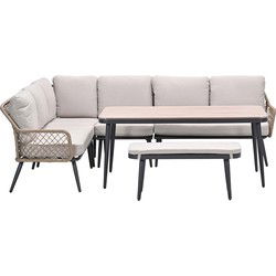 Garden Impressions Kalibo lounge dining set 6-delig - desert sand