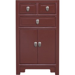 Fine Asianliving Chinese Kast Bordeaux Rood B44xD42xH77cm