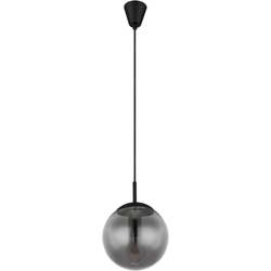 Industriële hanglamp Rielly - L:35cm - E27 - Metaal - Zwart