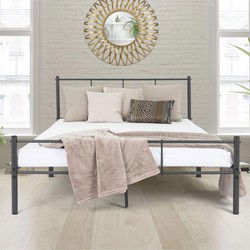 ML-Design metalen bed antraciet, 160x200 cm, gemaakt van stalen frame met poedercoating
