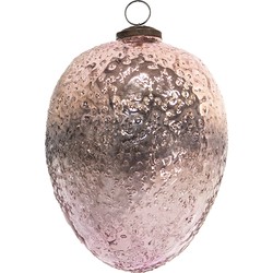 Clayre & Eef Kerstbal  Ø 12 cm Roze Glas Kerstboomversiering