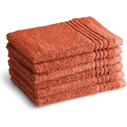 PHLOX Washandjes Set 16x21 cm - 6 stuks - 600 g/m2 Zacht Katoen - Supreme Collectie - Terracotta