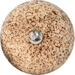 Clayre & Eef Deurknop  Ø 4 cm Bruin Beige Keramiek Rond Meubelknop