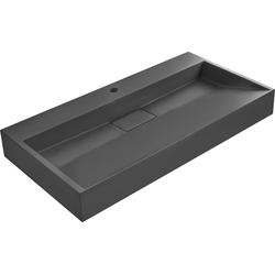 Beliani QUENKO - Wastafel-Zwart-Mineraalgietwerk